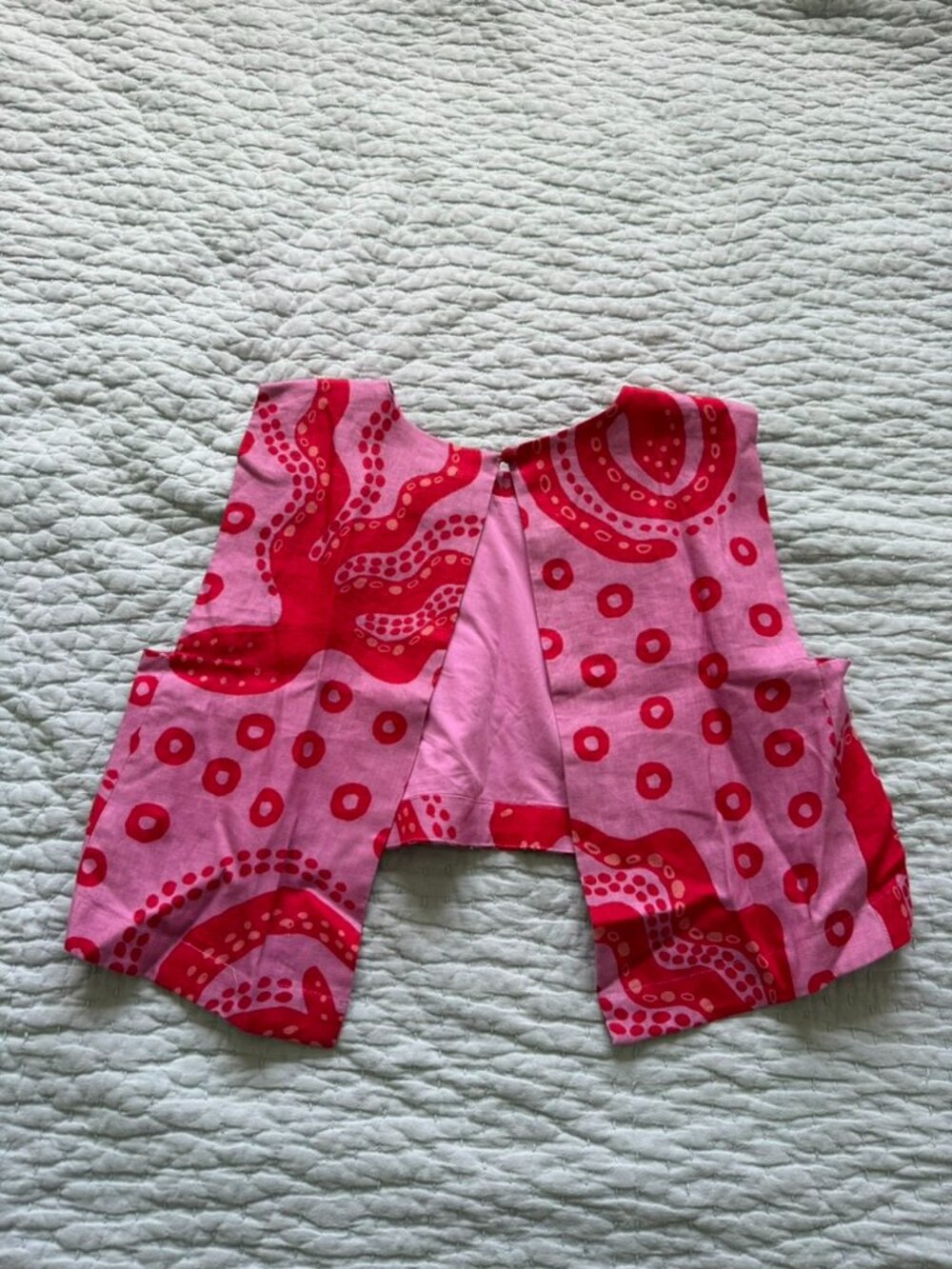 Farm Rio Octocool Octopus Linen Open Back Crop Top - Size M - Picture 4 of 8